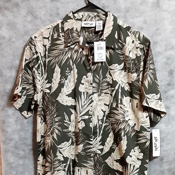 Krazy Kat Button shirt SS Women's Sz 14/16 1X summer Cotton/Linen NWT - Picture 1 of 2